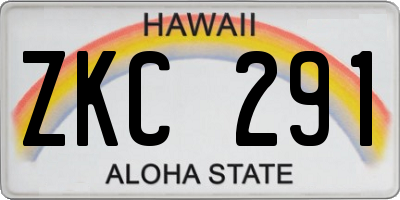 HI license plate ZKC291