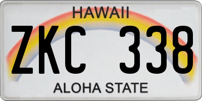 HI license plate ZKC338