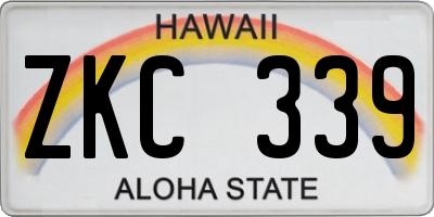 HI license plate ZKC339