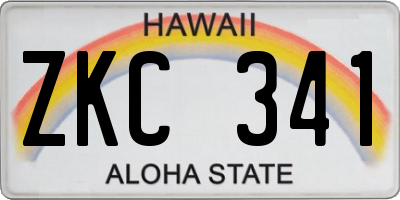 HI license plate ZKC341