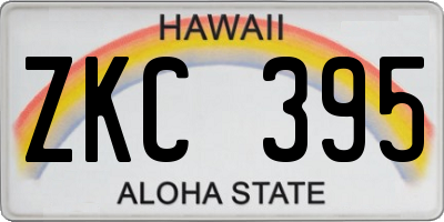 HI license plate ZKC395