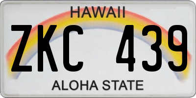 HI license plate ZKC439