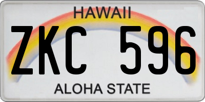 HI license plate ZKC596
