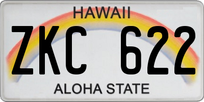 HI license plate ZKC622