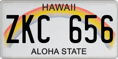 HI license plate ZKC656