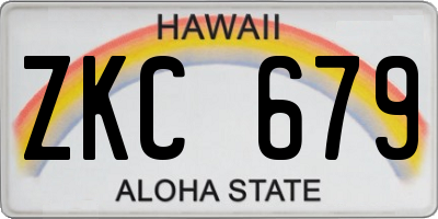HI license plate ZKC679