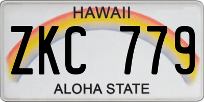 HI license plate ZKC779