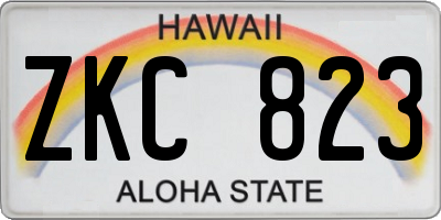 HI license plate ZKC823