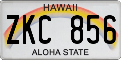 HI license plate ZKC856