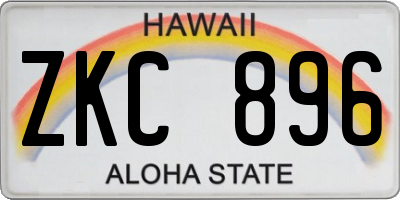 HI license plate ZKC896