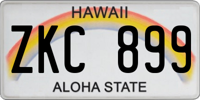 HI license plate ZKC899