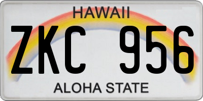 HI license plate ZKC956