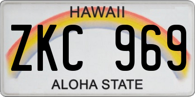 HI license plate ZKC969