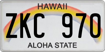 HI license plate ZKC970