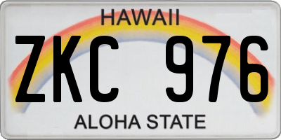 HI license plate ZKC976