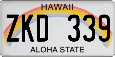 HI license plate ZKD339