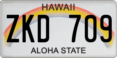 HI license plate ZKD709