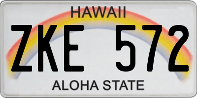 HI license plate ZKE572