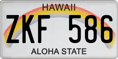 HI license plate ZKF586