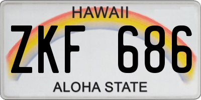 HI license plate ZKF686