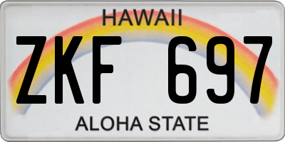 HI license plate ZKF697