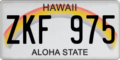 HI license plate ZKF975