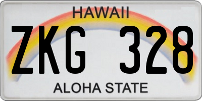 HI license plate ZKG328