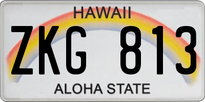 HI license plate ZKG813