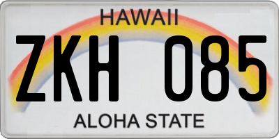 HI license plate ZKH085
