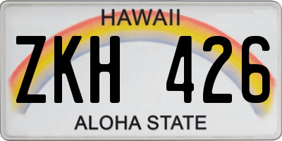 HI license plate ZKH426