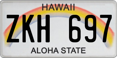 HI license plate ZKH697
