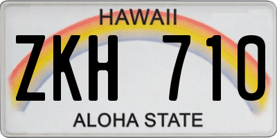 HI license plate ZKH710