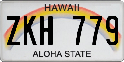 HI license plate ZKH779
