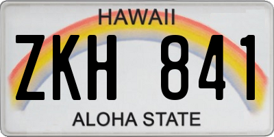 HI license plate ZKH841