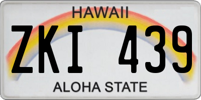 HI license plate ZKI439