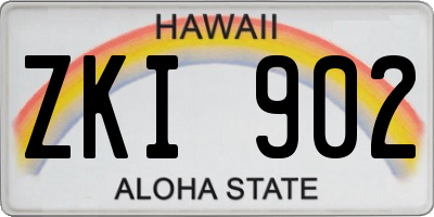 HI license plate ZKI902