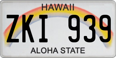 HI license plate ZKI939