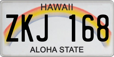 HI license plate ZKJ168