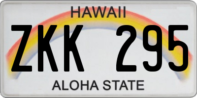 HI license plate ZKK295