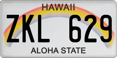 HI license plate ZKL629