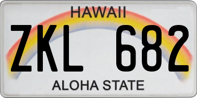 HI license plate ZKL682
