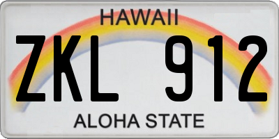 HI license plate ZKL912