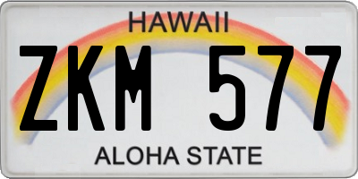 HI license plate ZKM577