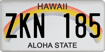 HI license plate ZKN185