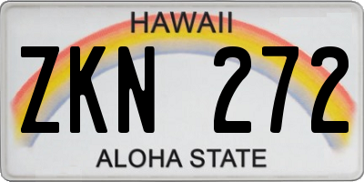 HI license plate ZKN272