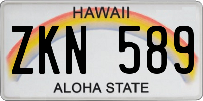 HI license plate ZKN589