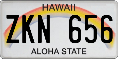 HI license plate ZKN656