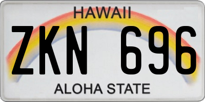 HI license plate ZKN696