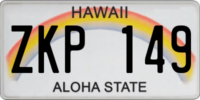 HI license plate ZKP149