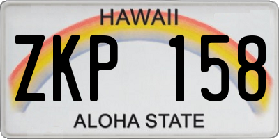 HI license plate ZKP158